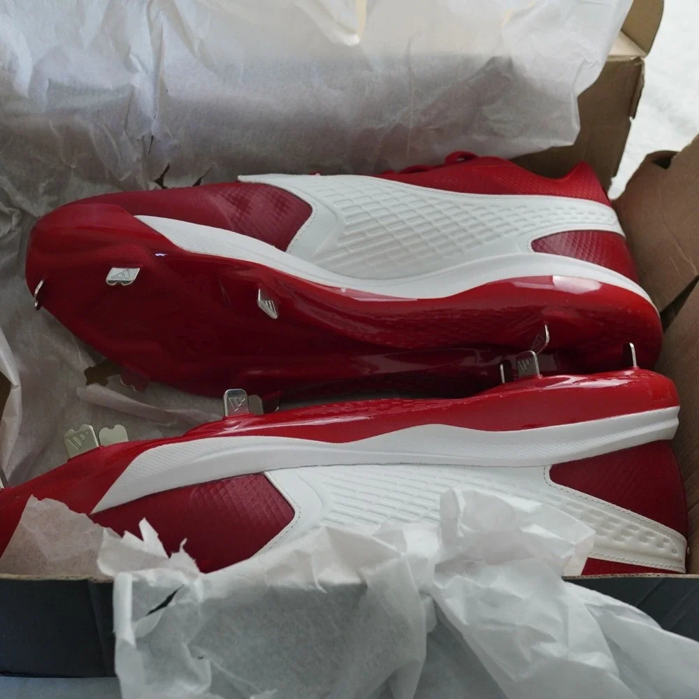 NIB Adidas Icon 8 Baseball Cleats Red White Size 15 New‎ IG7104